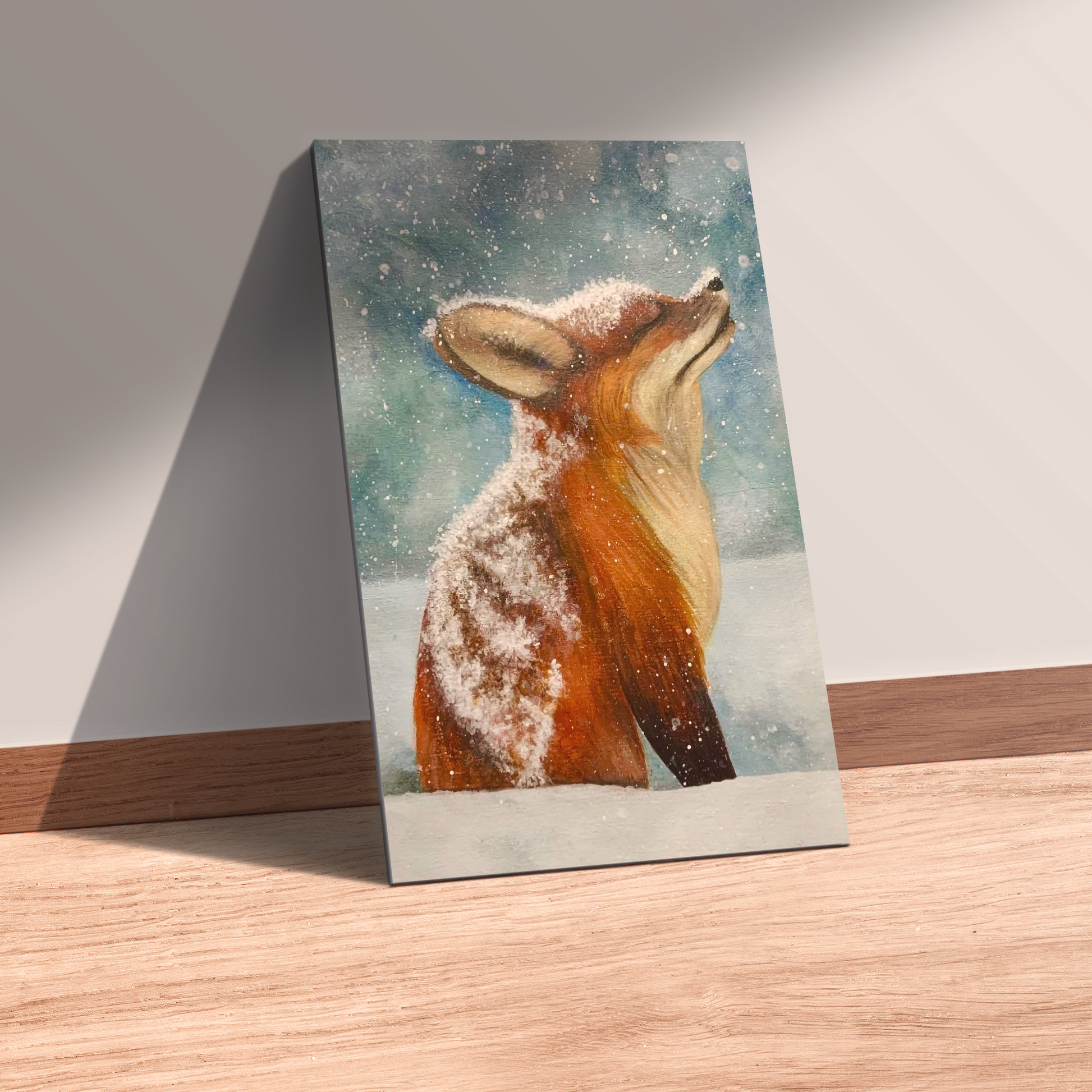 Snow Stillness – Fox in Winter Canvas Print
