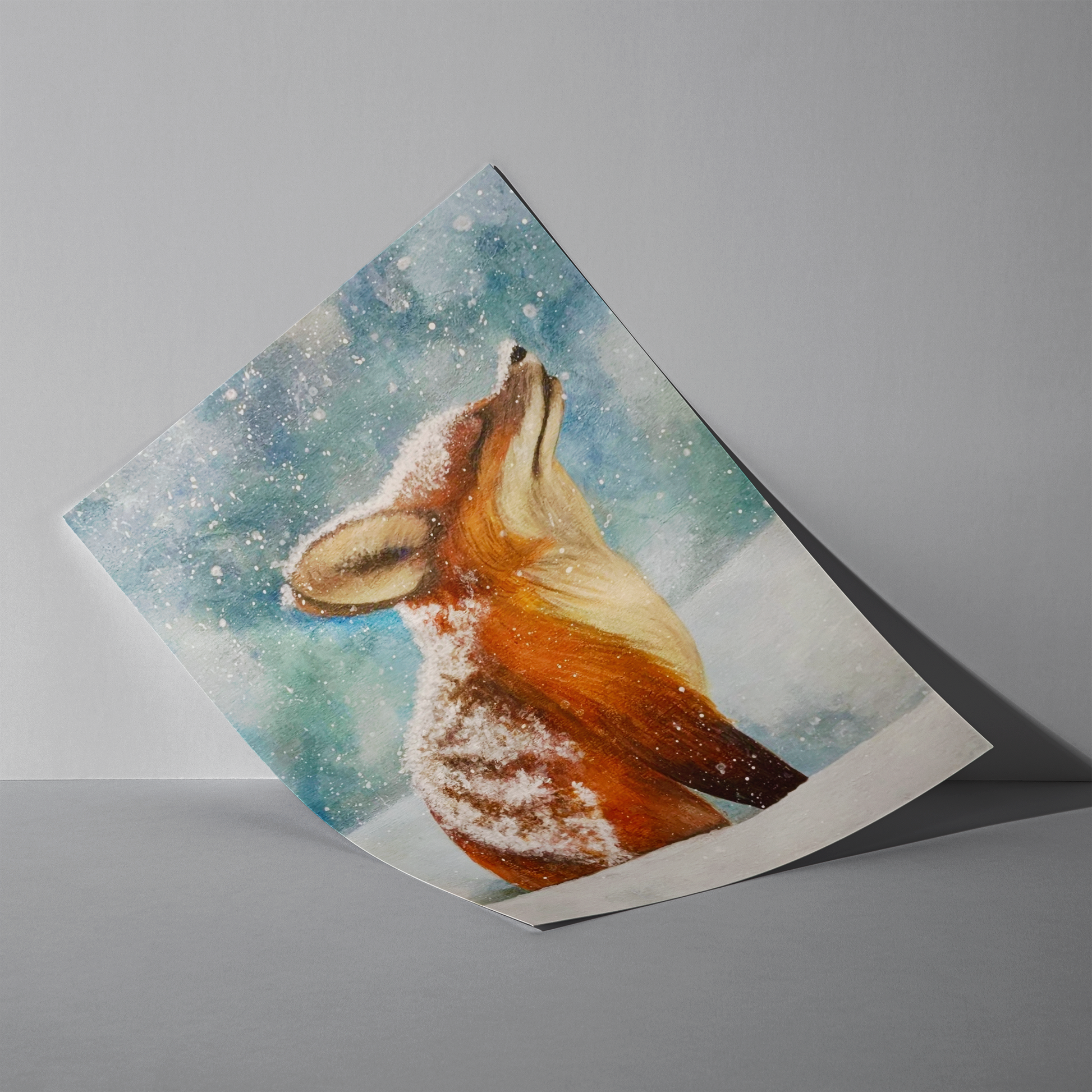 Snow Stillness – Fox in Winter Poster Print