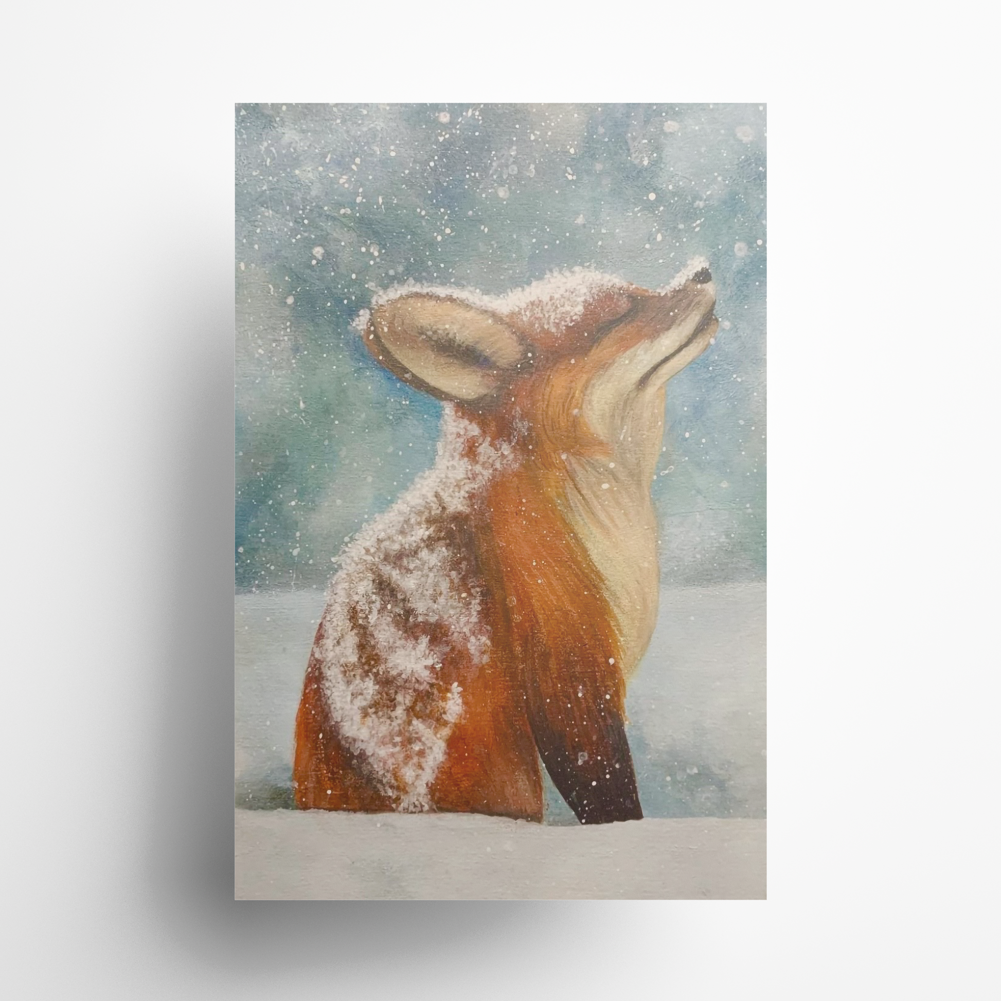 Snow Stillness – Fox in Winter Poster Print