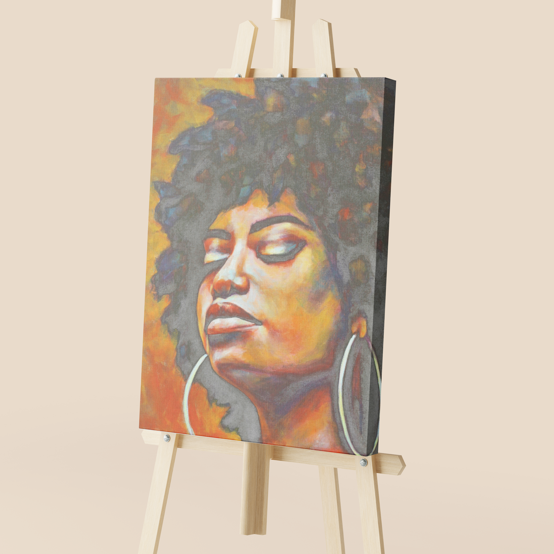 In Her Flame – Portrait Canvas Print