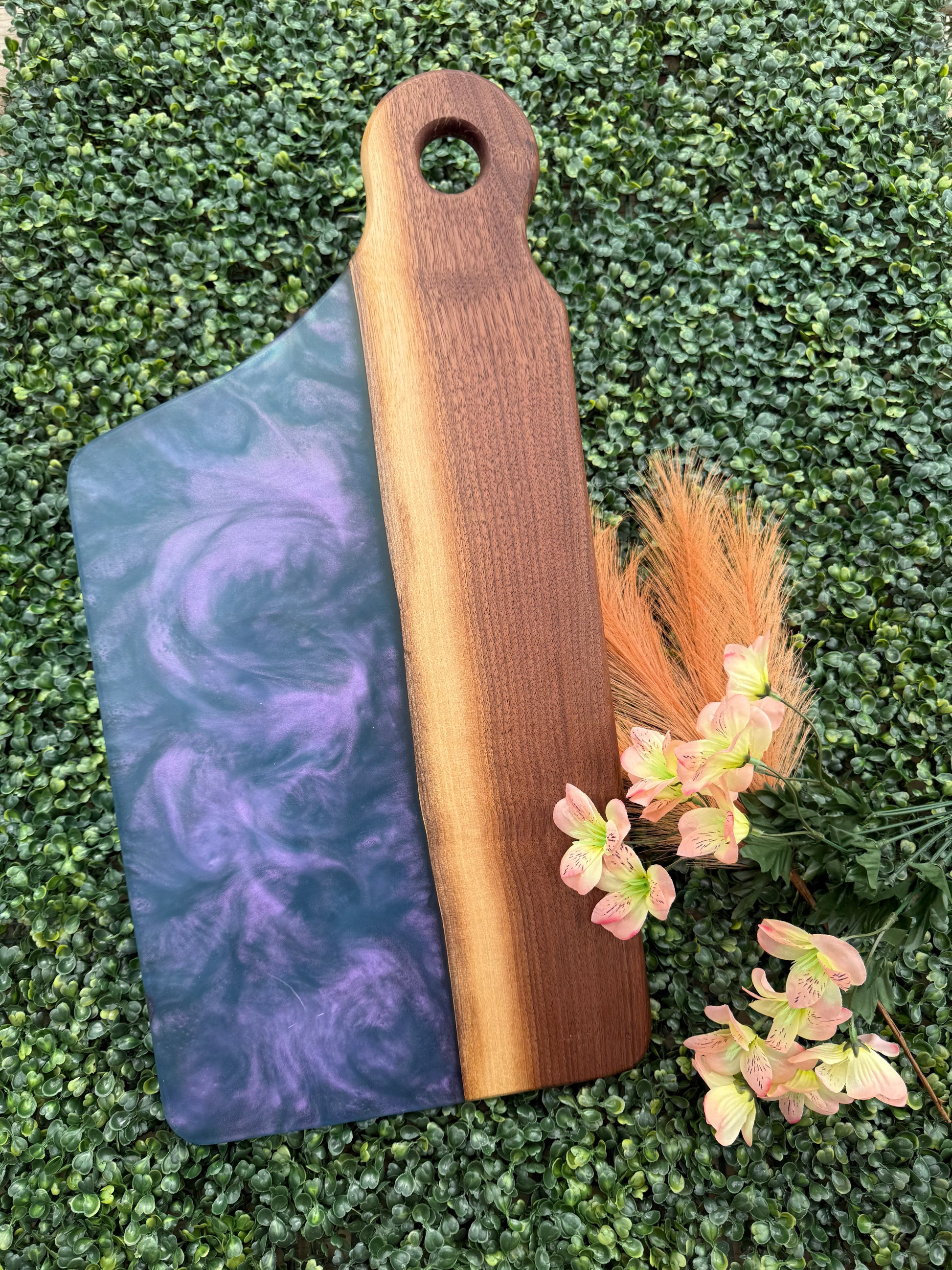 Purple Resin Charcuterie Board