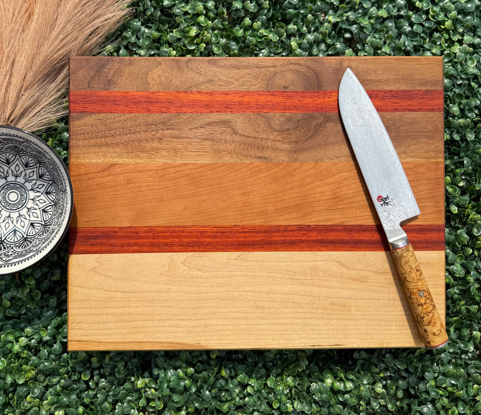 Multi-Coloured Stripe Cutting Board