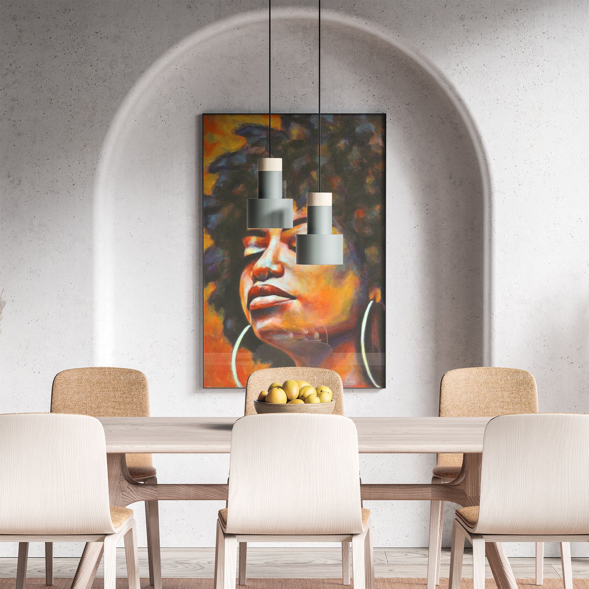 In Her Flame – Portrait Framed Poster Print