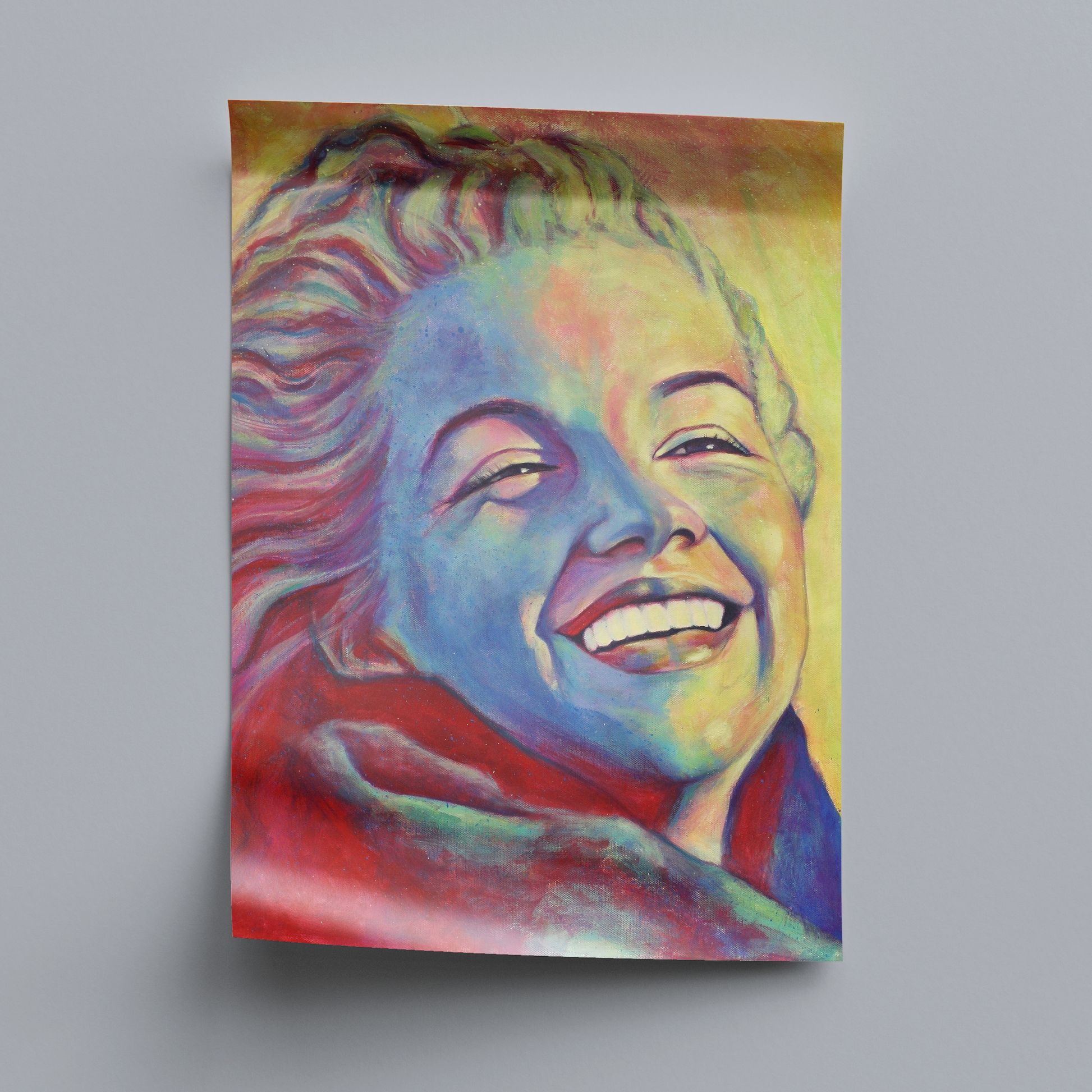 Joy in Colour – Smiling Portrait Poster Print