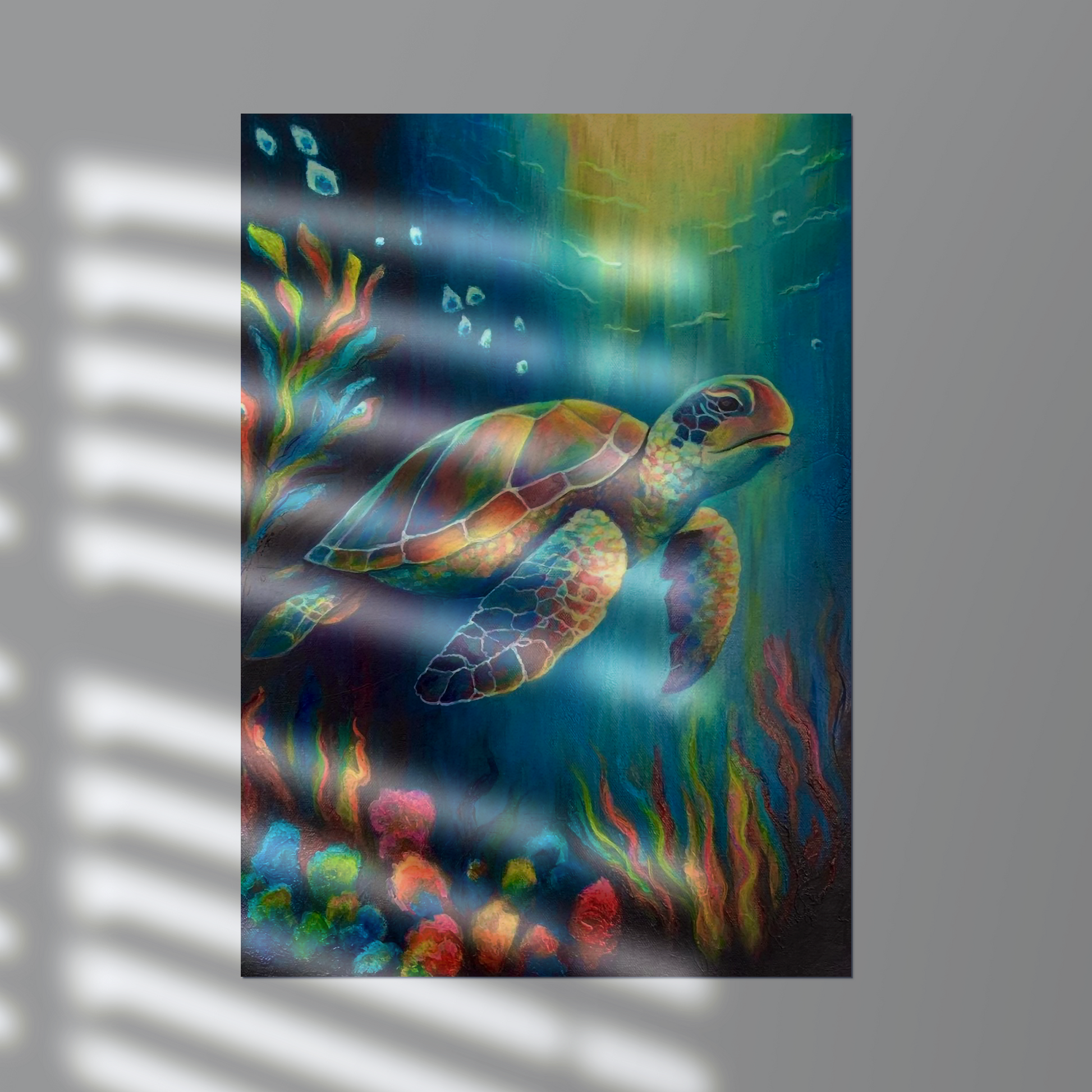 Beneath the Blue – Sea Turtle Poster Print